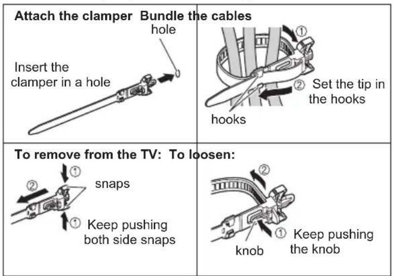 PANASONIC Viera TX-P50VT50J - Using clamper - 2