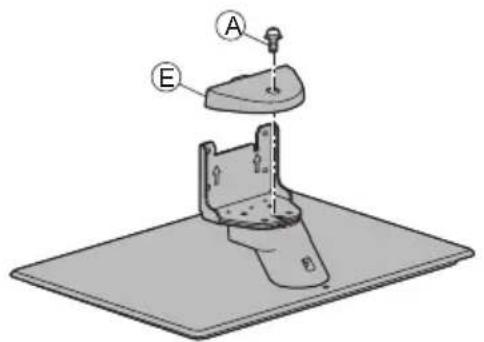 PANASONIC Viera TX-P50VT50J - Attach the cover and fix securely with assembly screw - 1