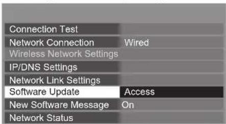 PANASONIC Viera TX-P50VT50J - Select [Software Update] - 1