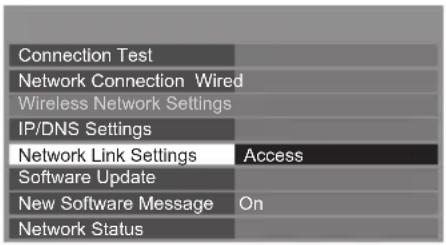 PANASONIC Viera TX-P50VT50J - Network Link settings - 1
