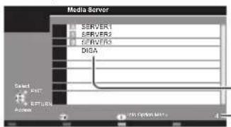 PANASONIC Viera TX-P50VT50J - Select one of the media servers to access - 1