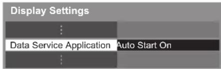 PANASONIC Viera TX-P50VT50J - Select [Data Service Application] and set to [Auto Start On] - 1