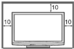 PANASONIC Viera TX-P50C10E - Allow sufficient space around the TV for ■ radiated heat - 1