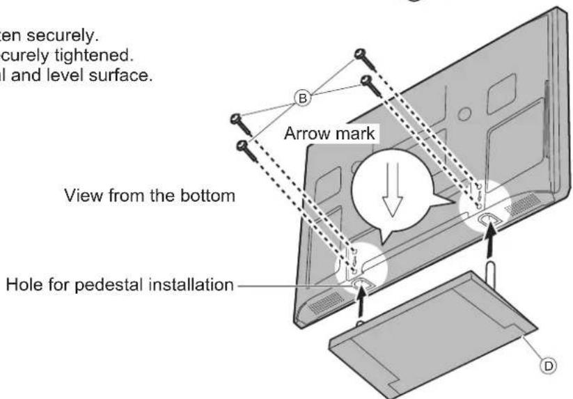PANASONIC Viera TX-P50C10E - ■Securing the TV - 1