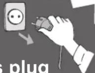 PANASONIC Viera TX-P50C10E - Handling the mains plug and lead - 1