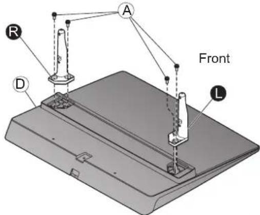 PANASONIC Viera TX-P50C10E - ■Assembling the pedestal - 1