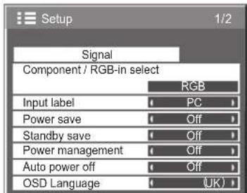 PANASONIC TH-42PWD7ES - On-Screen Menu Displays - 12