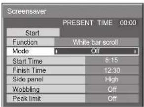 PANASONIC TH-42PWD7ES - Setup of Screensaver Time - 3