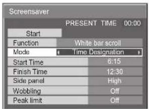 PANASONIC TH-42PWD7ES - Setup of Screensaver Time - 1
