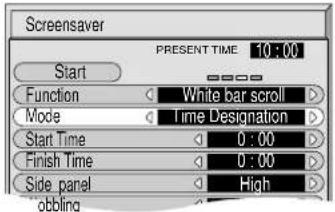 PANASONIC TH-42PWD6BX - Setup of Screensaver Time - 1