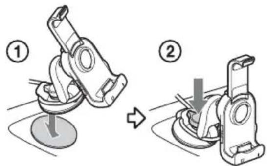 Technical diagram showing mechanical assembly steps with numbered instructions for lifting or adjustment