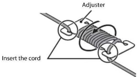 Adjuster Insert the cord