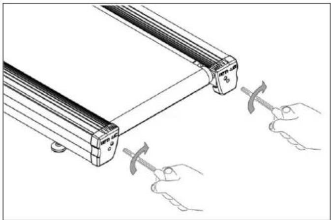 True Performance 800 - TENSIONING THE RUNNING BELT: - 1