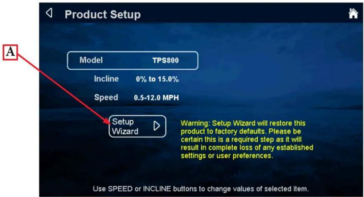 True Performance 800 - Utilities Menu - Product Setup: - 1