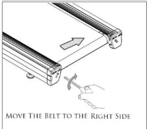 True Performance 800 - If the running belt is too far to the left side: - 2