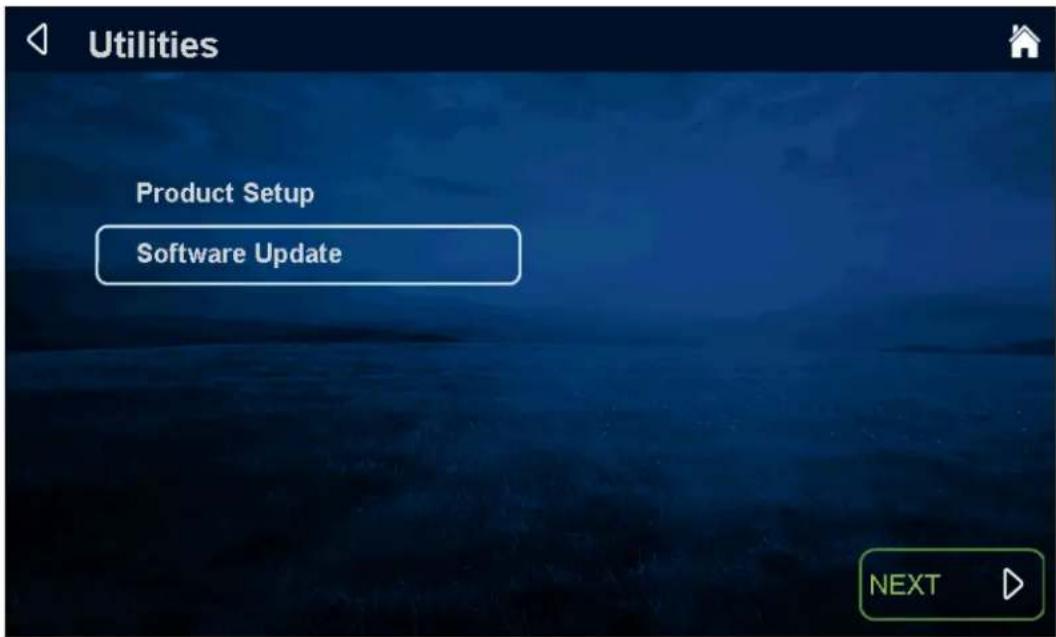 True Performance 800 - Utilities Menu - Software Update: - 1