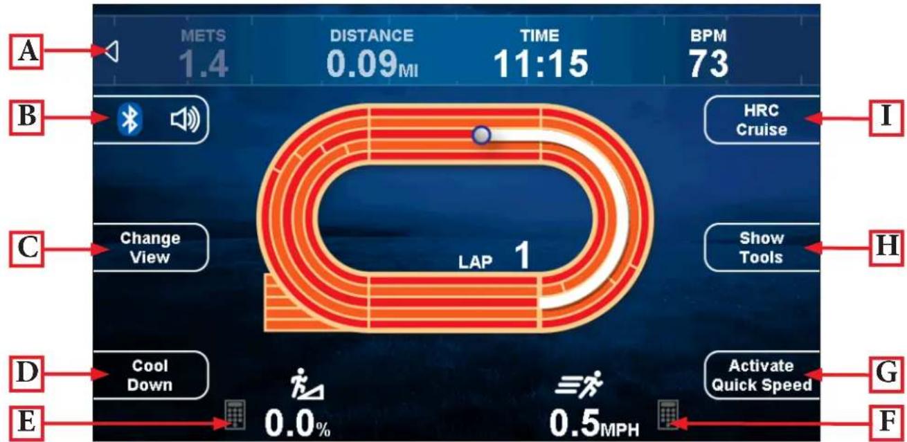 True Performance 800 - Workout Data Screens: - 1