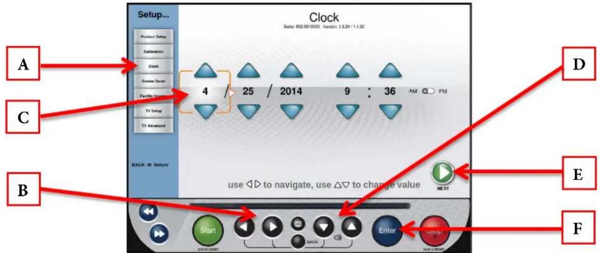 True Excel 900 T - Setting the Clock: - 1