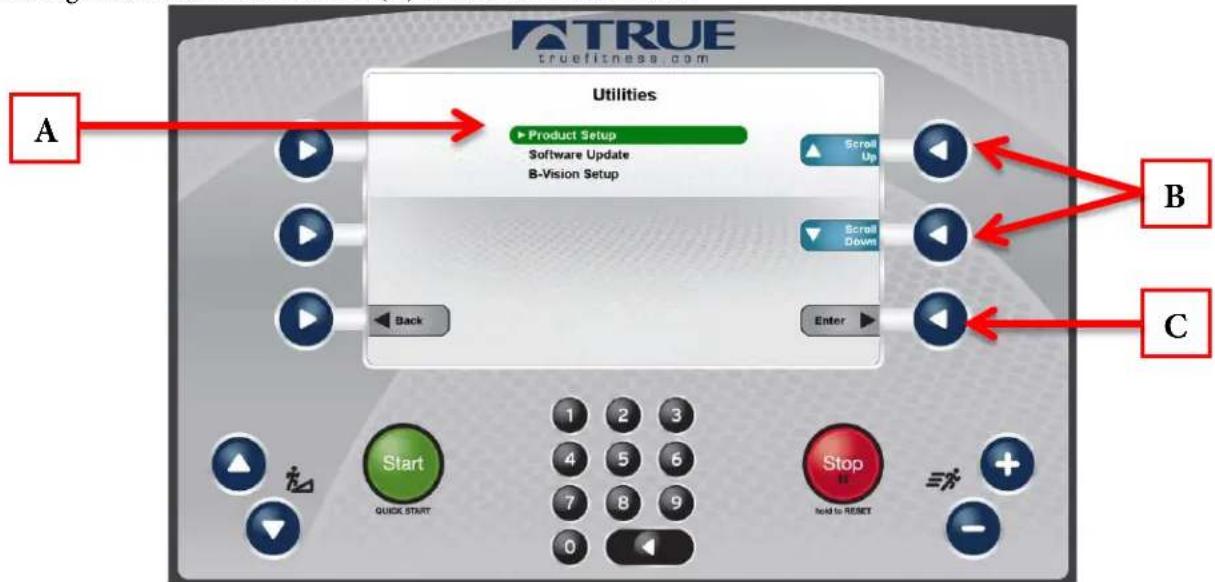 True Excel 900 T - Utilities Menu: - 1