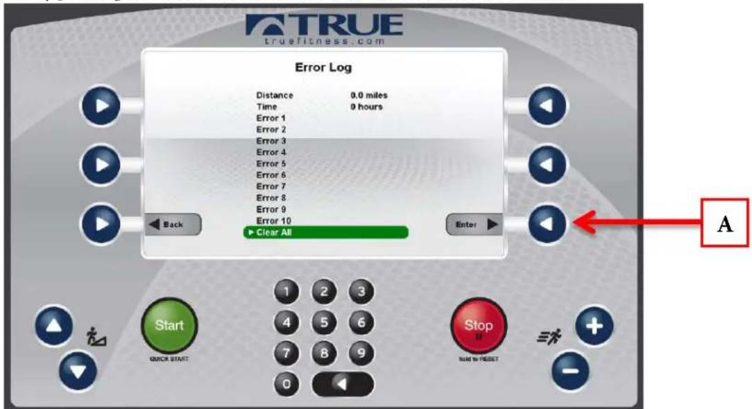 True Excel 900 T - Diagnostics Menu - Error Log: - 1