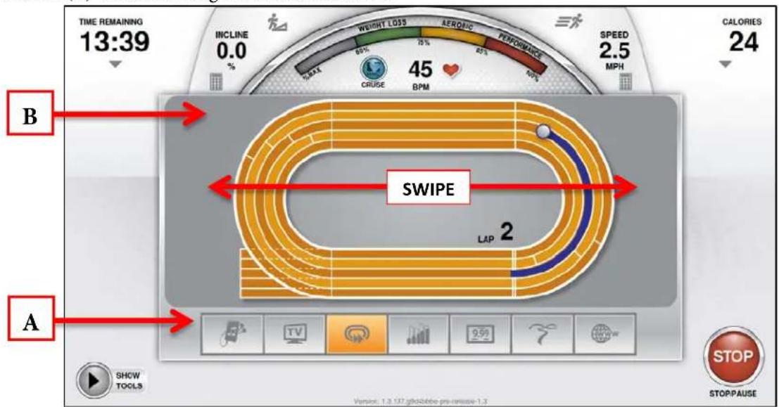True Excel 900 T - Switching Between Workout View Screens: - 1
