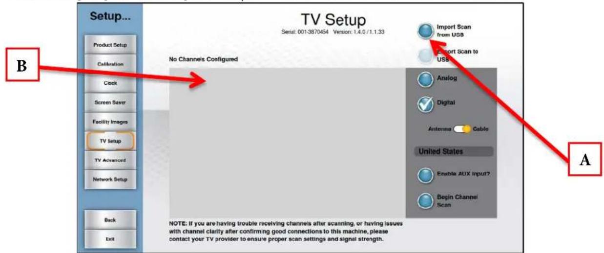 True Excel 900 T - Importing TV Setup Data from USB: - 1