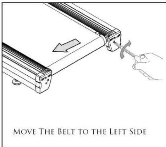 True Excel 900 T - If the running belt is too far to the right side: - 1