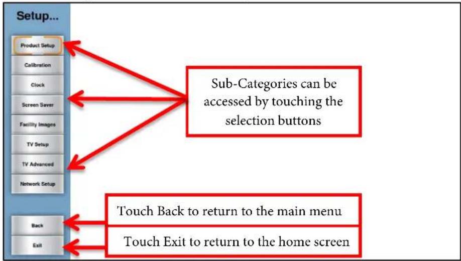 True Excel 900 T - Setup Menu: - 1