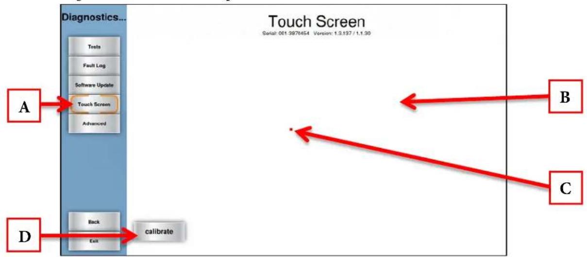 True Excel 900 T - Diagnostics Menu - Touch Screen: - 1