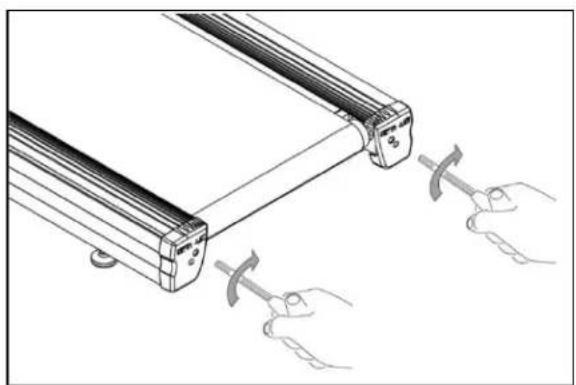 True Excel 900 T - TENSIONING THE RUNNING BELT: - 1