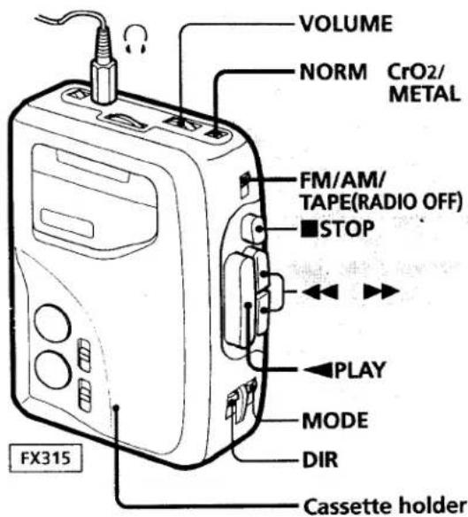 SONY Walkman WM-FX313 - Note - 2