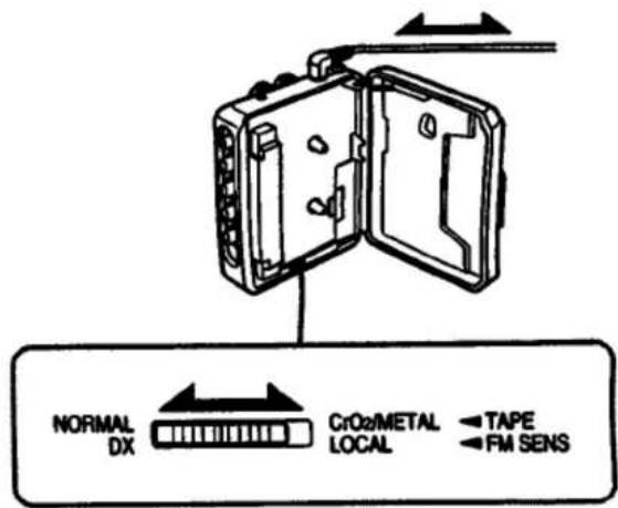 SONY Walkman WM-FS393 - Improving FM reception - 1