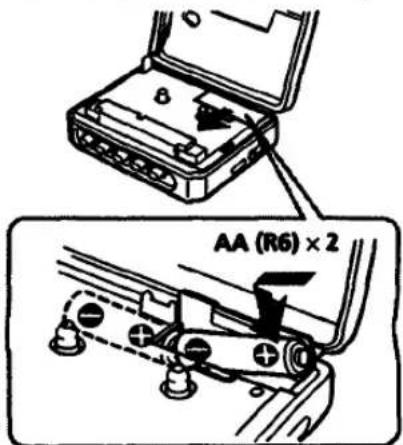 SONY Walkman WM-FS393 - Inserting Battery - 1