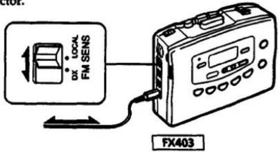 SONY Walkman WM-FX401 - Improving Radio Reception Improving FM reception - 1