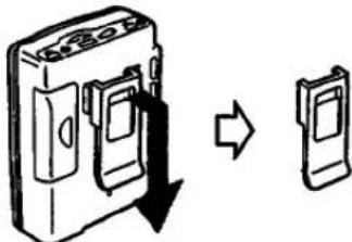 SONY Walkman WM-GX302 - Removing the belt clip - 1