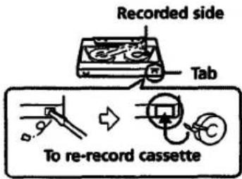 SONY Walkman WM-GX302 - To prevent a tape from being accidentally recorded over - 1