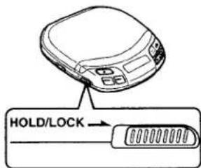 SONY Discman D-835K - To lock the buttons and the lid - 1