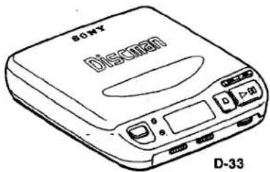 SONY Discman D-34 - Owner's Record - 1
