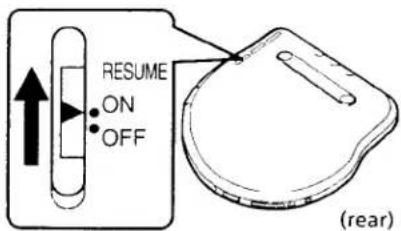 RESUME ON OFF (rear)
