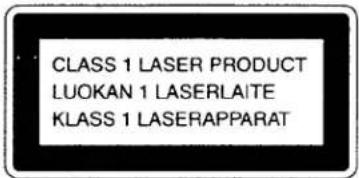 CLASS 1 LASER PRODUCT LUOKAN 1 LASERLAITE KLASS 1 LASERAPPARAT