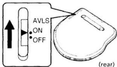 AVLS ON OFF (rear)
