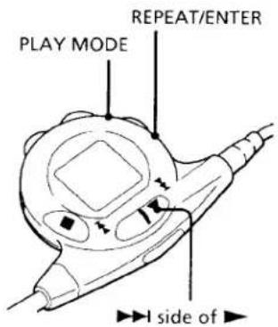 PLAY MODE REPEAT/ENTER I side of