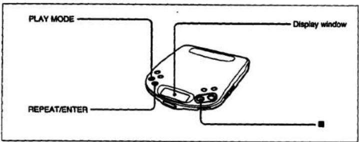 PLAY MODE REPEAT/ENTER Display window