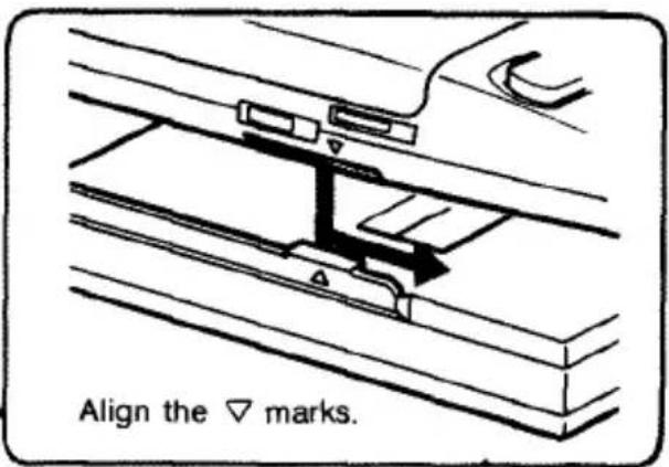 Align the ▽ marks.