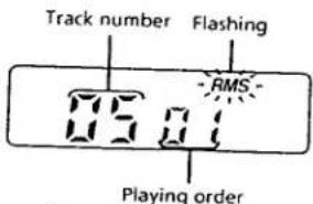 Track number Flashing RMS Playing order