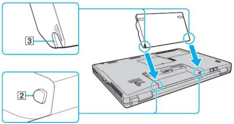 SONY Vaio VGN-FZ21S - Installing the Battery Pack - 2