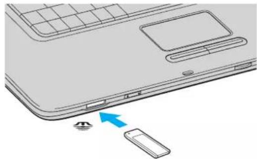 SONY Vaio VGN-FS215S - Inserting a Memory Stick Media - 1