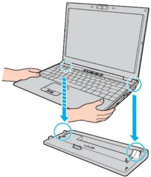 SONY Vaio VGN-SZ340P - Attaching Your Computer to the Docking Station - 3