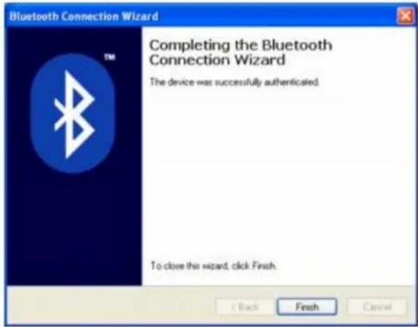 SONY Vaio VGN-S170 - Bluetooth Connection Wizard — Authentication Completed - 1