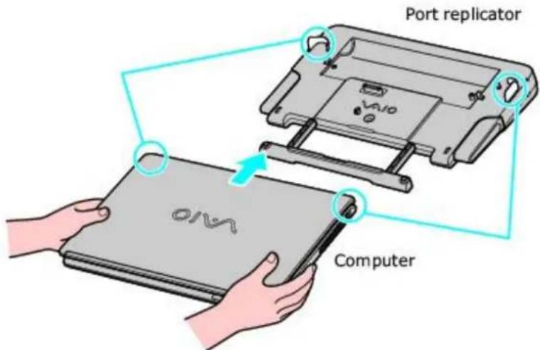 SONY Vaio VGN-S170 - Connecting the Port Replicator - 1